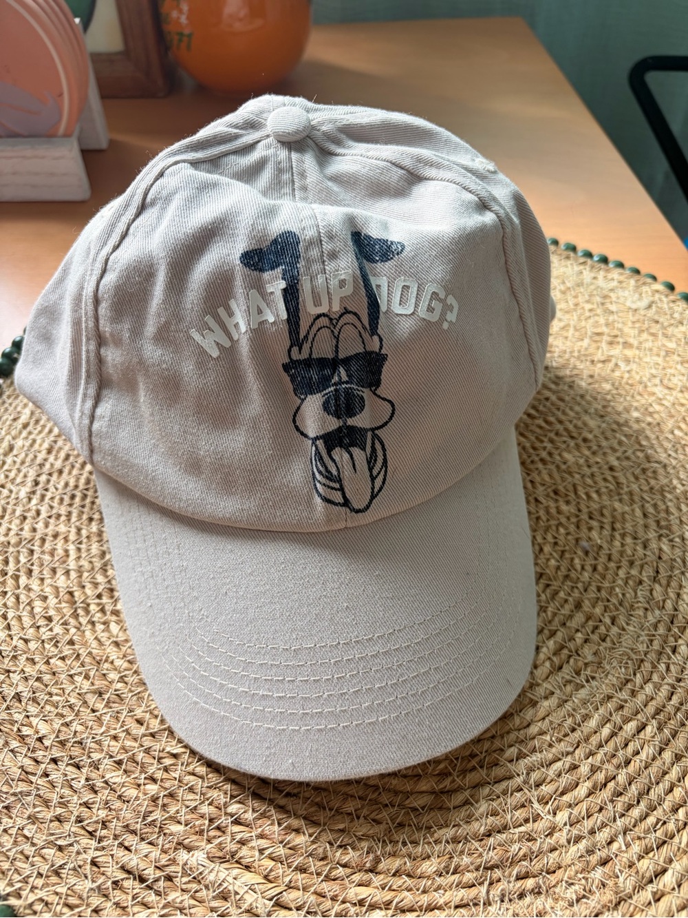 Disney Parks Pluto “What Up Dog?” Adult UNISEX Baseball Hat Cap NWT